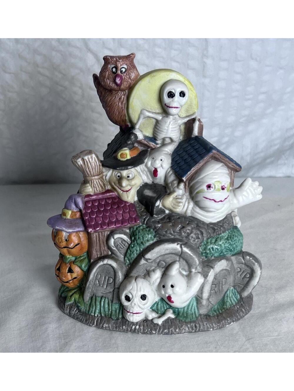 Halloween Ceramic Ghost Graveyard Ceramic House